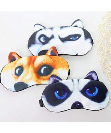 Shop 4 Cute Animal Sleep Eye Masks - Adjustable Soft Dog Eye Masks for Men & Women | International Shipping - Buy Online on GoSupps.com