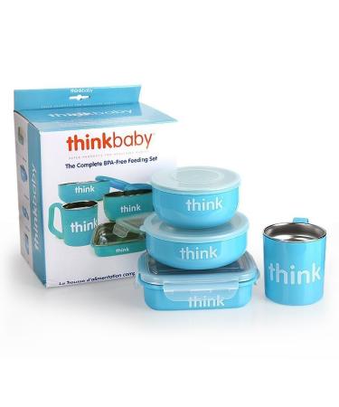 thinkbaby BPA-Free Feeding Set - Complete Set in Light Blue - Buy Online on GoSupps.com