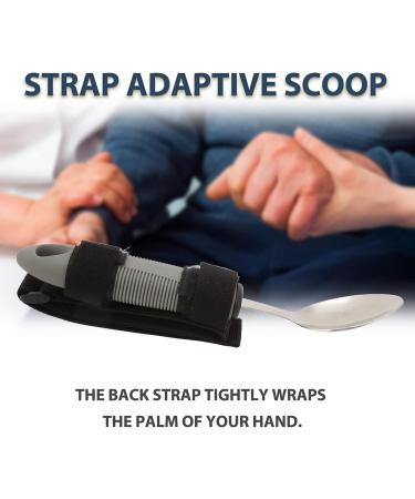 Strap Adaptive Scoop Adaptive Eating Scoop Adjustable Strap Rehabilitate Stainless Steel Wearable for Arthritis - Buy Online on GoSupps.com