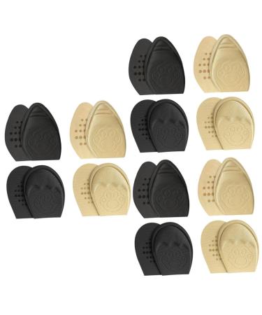 Mobestech 12 Pairs Forefoot Half Size Pad Metatarsal Sleeve Pad Boots Metatarsal Pads Bunion Sleeve Gel Insoles Ball of Foot Pads Knitted Fabric Soft Sticker Men and Women
