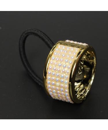 JUSTFOX Cream Pearl Hair Ring - Elegant Hair Accessory for Effortless Style | International Shipping Available - Buy Online on GoSupps.com