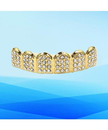 Gold-Plated Diamond Grill Teeth for Men & Women | Punk Toothbrushes - Upper & Underside Face Accessories - Buy Online on GoSupps.com