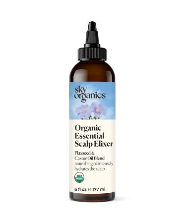 Sky Organics Organic Essential Scalp Elixir for Hair USDA Certified Organic to Hydrate Soothe & Nourish Scalp 6 fl. Oz