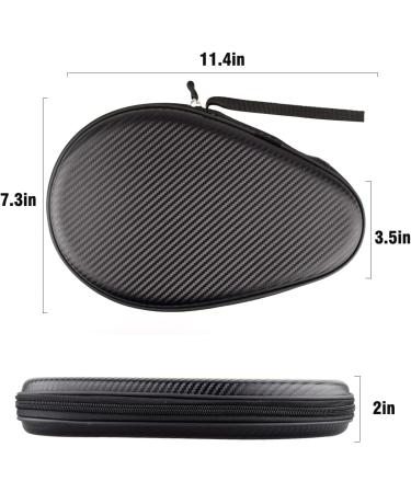 Rintifia Hard Shell Ping Pong Paddles Case - Portable Storage Bag for 2 Rackets - Table Tennis Cover for Balls - Drop-Resistant & Durable - Black - Buy Online on GoSupps.com