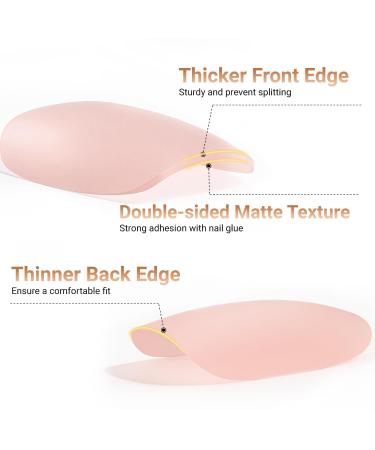 Buy Gel X Nail Tips Medium Square - 300pcs Pre-Colored Natural Pink Press-On Nails | Soak Off Acrylic Extensions for DIY Nail Art - Buy Online on GoSupps.com