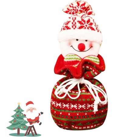 KOMBIUDA 1pc Snowman Storage Candy Bag Bags Kids Ornament Hanging Knitted Portable Christmas Adorable 1 count (Pack of 1) As Shown - Buy Online on GoSupps.com