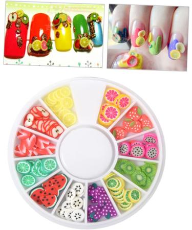 Housoutil 5pcs Fruit Clay Nail Art Fruit Slices Diy Nail Art Stickers Hair Parting Tool for Finger Polymer Slices Fruit Nail Decoration Fruit Slice Nail Sticker Boxed Disc - Buy Online on GoSupps.com