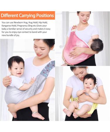 HINATAA Breathable Baby Sling | Adjustable Wrap Carrier with 3D Mesh Fabric | Summer Ready (Pink) - Buy Online on GoSupps.com