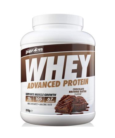 Protein Whey Powder | 67 Servings of High Protein Shake with Amino Acids | for Optimal Nutrition When Training | Low Sugar Gym Supplements (Chocolate Brownie Batter 2010g)
