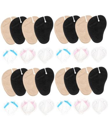 Holibanna 20 Pairs Palm Rest Gel Forefoot Pads Ball of Foot Cushion Insoles Metatarsal Pads Women Comfy Cozie Forefoot Metatarsal Pads for Thong Sandals Flannel Non-Slip Slippers