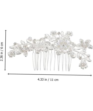 Ipetboom 1pc Alloy Rhinestone Hair Comb Crystal Flower Hair Side Comb Gothic Home Decor Hair Barrettes for Women Wedding Hair Clips Rhinestone Hair Side Comb Rhinestones Accessories Bride - Buy Online on GoSupps.com
