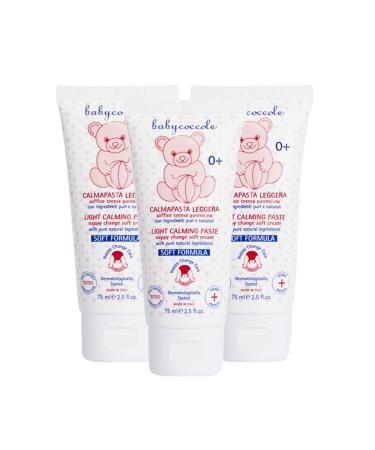 Babycoccole set 3 pieces light zinc oxide 10% cream for diaper change against redness and irritation donates moisture calm and protects the skin.Natural ingredients - 3 x 75 ml 225 ml (3 confezioni da 75 ml l'una)