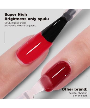 OPUIU Gel Nail Polish Base & Top Coat Set - 20ml | No Wipe Matte & Shiny Coats | Long Lasting Soak Off UV | Salon Quality Nail Art Kit - International Shipping - Buy Online on GoSupps.com
