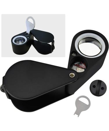 DANOPLUS 10x Magnifier Jewelry Loupe LED UV 21mm Triplet Lens - Gem Magnifying Tool for Jeweler, Stamp Philatelist, Coin Numismatic - Optical Glass Pocket Loupe with 10x Magnification Power - Buy Online on GoSupps.com