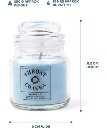 Shop MyGA Eucalyptus Chakra Candle - 100% Vegan Soy Wax & Essential Oils for Yoga Meditation & Relaxation - Eco-Friendly Aromatherapy - Buy Online on GoSupps.com