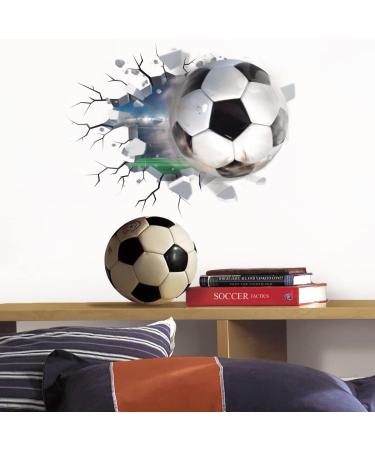 Toarti 3D Football Wall Stickers - Soccer Vinyl Decal for Boys Bedroom - Buy Online on GoSupps.com