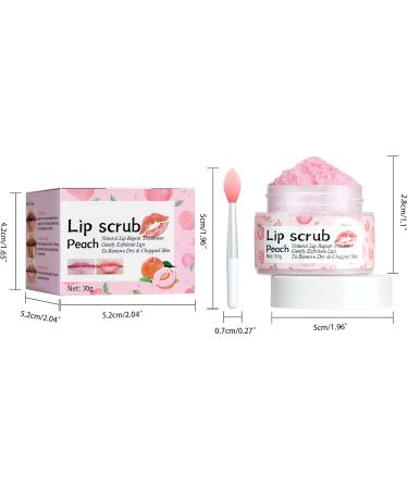 Peach Lip Scrub Lightens Lip Lines Hydrates Removes Dead Skin Glows Moisturises & Rejuvenates Lip Scrubs - Buy Online on GoSupps.com