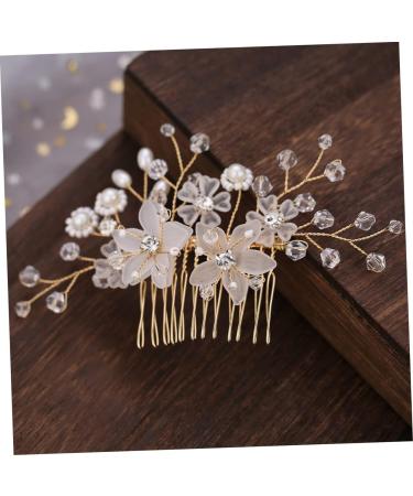 FRCOLOR Wedding Hair Comb Crystal Hair Comb Bridal Hair Comb Twist Beads Wedding Bride Bride Comb - Buy Online on GoSupps.com