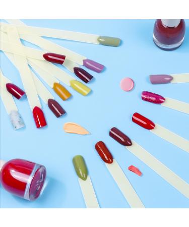 100PCS Transparent Nail Art Display Sticks - Natural Color Swatch for Gel Polish DIY Christmas Gift - Buy Online on GoSupps.com