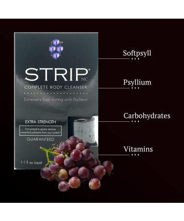 Wellgenix Strip NC Herbal Cleanse Detox Drink - 1 oz Body Detox & System Cleanse Grape Flavor | Flush Toxins & Achieve Full Body Cleanse - International Shipping - Buy Online on GoSupps.com
