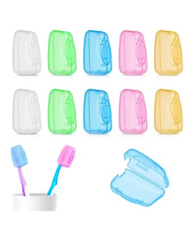 Catelves 10 pieces of toothbrushes toothbrush cover toothbrushes protective cap toothbrush case toothbrush protection travel travel toothbrush case toothbrushes protection for toothbrush housing (5 colors) blue - Buy Online on GoSupps.com