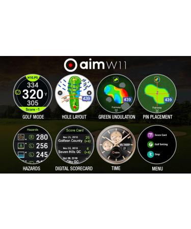 Golf Buddy Aim Golf GPS Watch - Premium Full Color Touchscreen - Preloaded with 40,000 Worldwide Courses - Easy-to-Use W11 Golf Watch with Dynamic Shot Distance - Buy Online on GoSupps.com