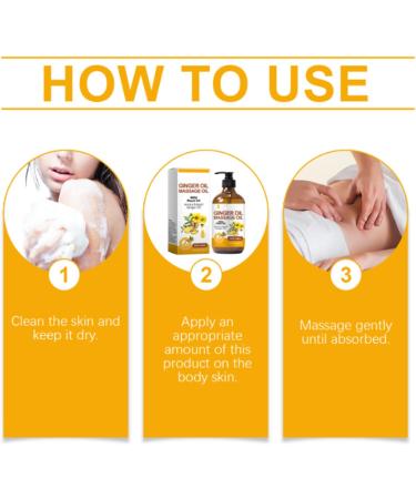 Huile de gingembre pour le | 100 ml Appareil de massage en gouttes relaxantes | Huile essentielle de gingembre | Huile essentielle de massage au gingembre - Buy Online on GoSupps.com