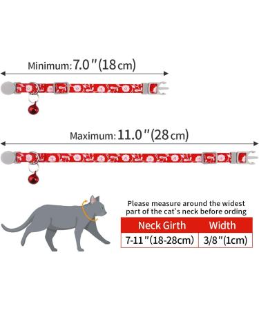 Tagme Personalized Cat Neck Band - Adjustable Collar with Safety Closure & Custom Name/Phone - 2-Pack Red (18-28 cm) - Buy Online on GoSupps.com