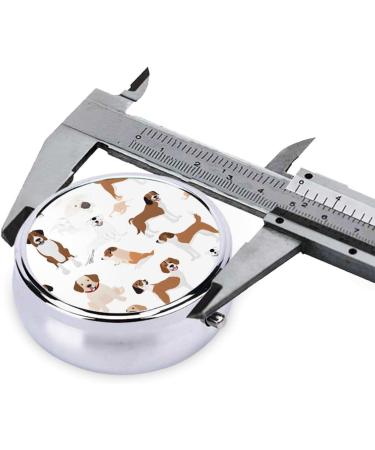 Beagle Dog Round Pill Box | 3 Compartment Portable Travel Organizer for Vitamins & Medicine - Buy Online on GoSupps.com