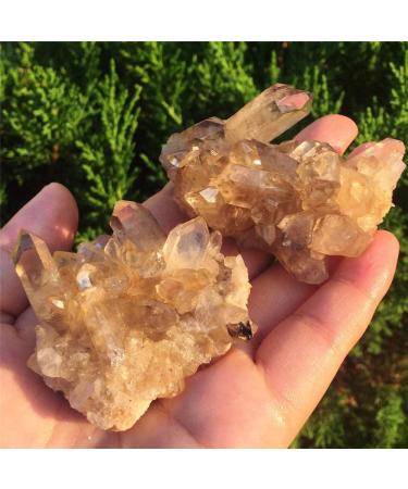 Crystal Rough Natural Crystal Rough Natural Lemon Yellow Quartz Crystal Original Stone Cluster Quartz Specimen Stone Smoked Yello Crystal Cluster Decoration 1pcs 60g--70g - Buy Online on GoSupps.com