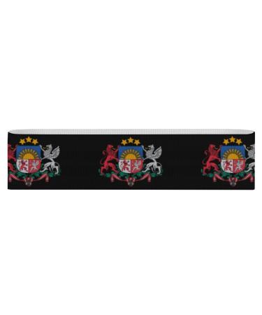 Coat Arms of Latvian Yoga Workout Bands Comfort Legs Booty Resistance Straps Physical Therapy Aids