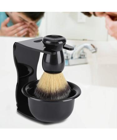 Premium 3 PCS Shaving Brush Set with Bowl & Stand | Imported Nylon for Men - Perfect Beard Care - Buy Online on GoSupps.com