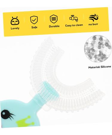 Gleavi 2nd Hand Cartoon Toothbrush for Children - Silicone Full Mouth Manual Toddler Toothbrush - Buy Online on GoSupps.com