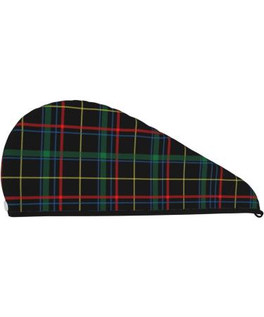 Buffalo Plaid Dark Green Microfiber Hair Towel Soft Super Absorbent Quick Dry Wrap for Long Curly & Thick Hair - Buy Online on GoSupps.com