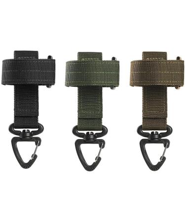 Multi-Purpose Tactical Outdoor Gloves | Climbing Rope Storage Buckle & Key Trailer Adjustable Hook Holder - Black - Buy Online on GoSupps.com