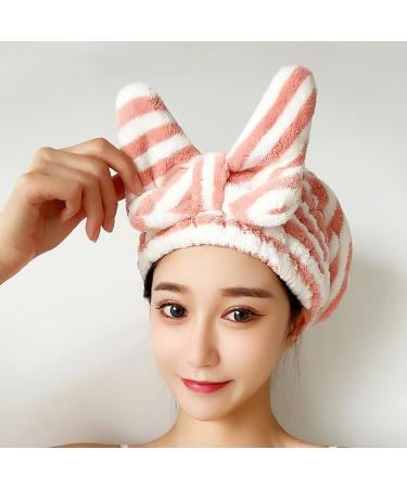 Super Absorbent Microfiber Hair Towel Wrap - Quick Dry Turban with Bow-Knot for Long Thick Hair - Purple Women s Bath Accessory - Buy Online on GoSupps.com