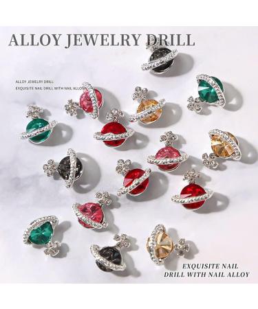 Fancy Multi-Color Nail For Color Stone Alloy Planet Design Decoration 3D Alloy Deco Nail Art Planet - Buy Online on GoSupps.com