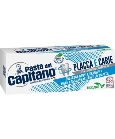 Buy 8x Pasta del Capitano Toothpaste for Plaque & Caries - 100ml + Free Beni Culinari Keychain - International Shipping Available - Buy Online on GoSupps.com