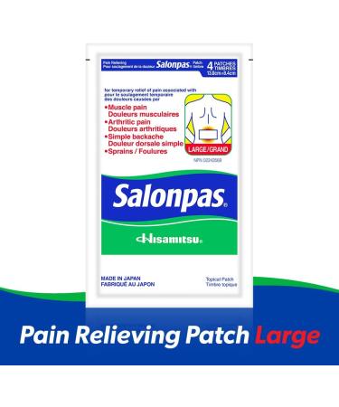 Salonpas Pain Relieving patch - Large 4 count - Buy Online on GoSupps.com