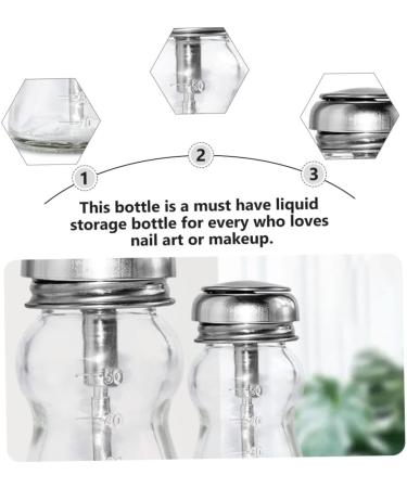  PLAFOPE PLAFOPE Set of 2 Pump Bottles for Nail Polish for Easy Application 60ml Refillable Glass Nail Polish Remover Bottle Refined Craftsmanship - Buy Online on GoSupps.com