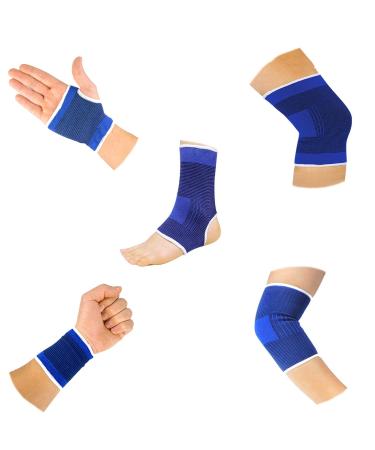 Knee Braces  Elbow Sleeve  Palm Support  Wrist Compression Band  Ankle Wrap Support Brace Set of 5 Pairs