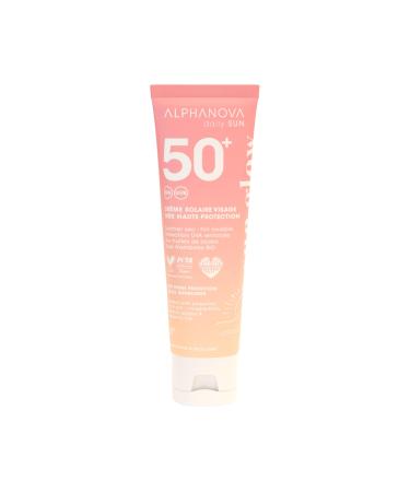 Alphanova ALPHANOVA DAILY SUN - Sun Glow SPF50+ Face Cream - Natural - Reinforced Protection - Anti-Wrinkle Protection - Eco-Friendly - 50 ml