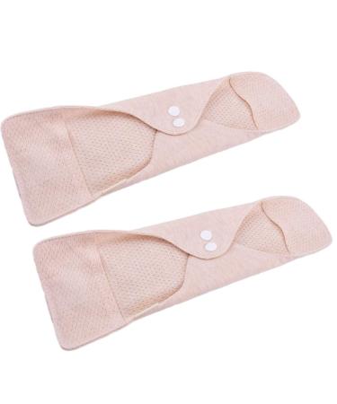 SUPVOX 2PCs Reusable ladies bandage fabric bandages with wings Washable menstruation pads for menstruation incontinence 340mm (without use)