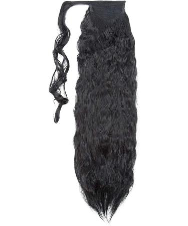 Fashion Clip in Ponytail Extension Wrap Around for Women Long Wavy Curly Hair Fluffy Pony Tail 26 Inch - Dark Black - Buy Online on GoSupps.com