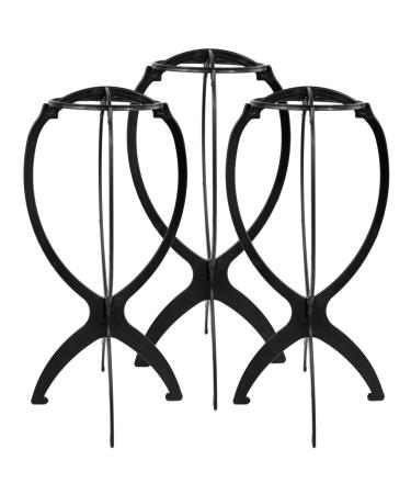 Wig Stand Holder - Rbenxia 6pcs Portable Durable Plastic Folding Hairpieces Display Tool - Black - Buy Online on GoSupps.com