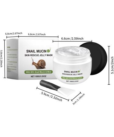 Crsetmyth Snack Creme Facial Masks 100 G Snail Rescue Jelly Facial Mask CollagenStraffungsmask Lightening Facial Mask Snail Wrinkle Care Mask Improves Skin for Skin Impurities and Matteness - Buy Online on GoSupps.com