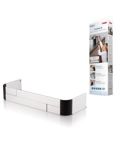Reer stove guard Premium XL for gluing adjustable in size 57-90 cm suitable for induction and gas stoves silver Silver XL - Buy Online on GoSupps.com