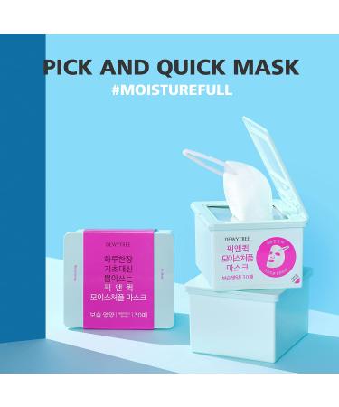 Dewytree Collagen & Ceramide Nourishing Facial Mask Sheets - 30 Pack | Skin Moisturizing & Firming with Sunflower Seed Oil & Rosemary Extracts | Pick & Quick Dispenser - Buy Online on GoSupps.com