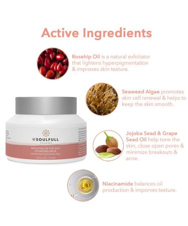 BE SOULFULL Hydrating & Brightening Exfoliating Mask - Reduce Hyperpigmentation & Improve Texture | 50g | International Shipping - Buy Online on GoSupps.com