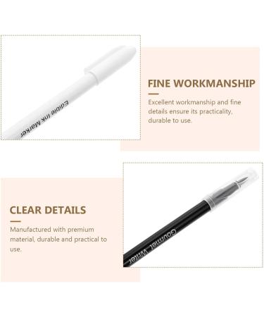 Cabilock 2pcs Can Be Food Coloring Pen White Marker Food Colour Pens White Icing Pens Baking Markers Plastic Black White - Buy Online on GoSupps.com